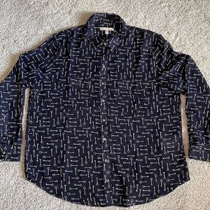 NWOT Banana Republic Semi-Sheer Button Down Blouse. XL